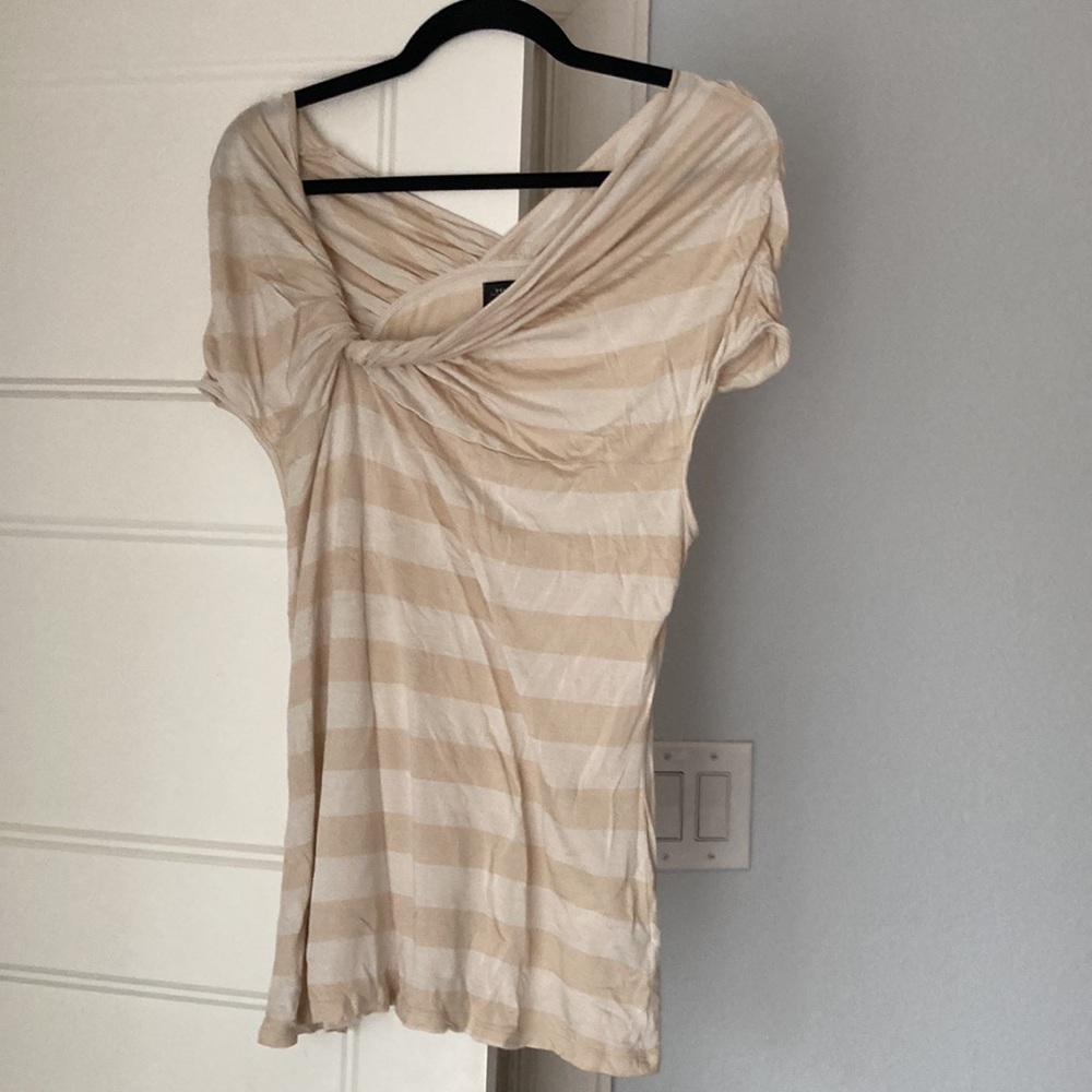 Anthropologie top. Asymmetrical neckline, slightly off the shoulder